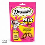 تشویقی گربه Dreamies | طعم گوشت گوساله و پنیر