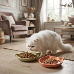 ظرف غذا و کنسرو خوری سرامیکی سگ و گربه مدل گوش دار کوچک