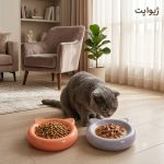 ظرف غذای سرامیکی سگ و گربه مدل گوش دار بزرگ