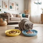 ظرف غذای سرامیکی سگ و گربه مدل آرام خور