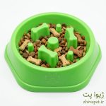 ظرف غذای آرام خور طرح استخوان و پنجه