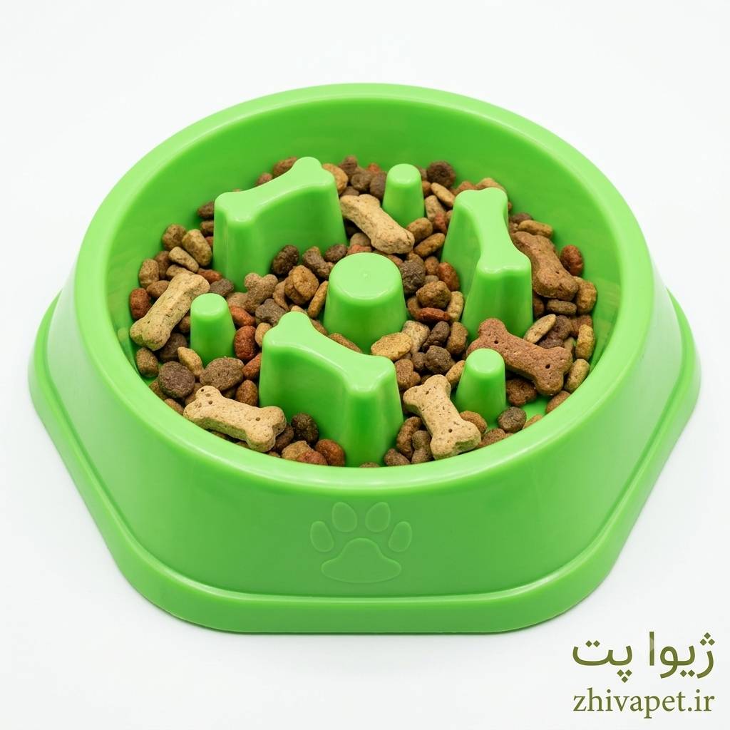 1787657629986 (2) ظرف غذای آرام خور طرح استخوان و پنجه - Image 1