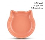 ظرف غذا و کنسرو خوری سرامیکی سگ و گربه مدل گوش دار کوچک - Image 2